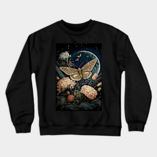 Wiccan witchcraft Moth and magic of night 6 Crewneck Sweatshirt